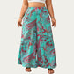 Plus Size Wide Leg Pants with Paisley Print Elastic Waist High Rise Flowy Palazzo Pants