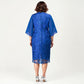 Plus Size Lace Midi Dress with Sheer Overlay Short Sleeve Loose Fit Elegant Knee Length Dress