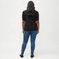 Plus Size Short Sleeve Knit Top with Puff Sleeves Textured Pattern Crew Neck Relaxed Shirt