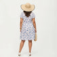 Plus Size Short Sleeve Round Neck Floral Print Dress with Tiered Skirt Flowy Silhouette