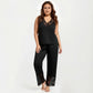 Plus Size 2-Piece Set Lace Trim Camisole Top and Pants Matching Lounge Set Sleeveless V Neck