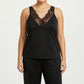 Plus Size 2-Piece Set Lace Trim Camisole Top and Pants Matching Lounge Set Sleeveless V Neck
