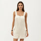 Sleeveless Textured Romper with Wide Straps Button Front Detail and Relaxed Fit Lightweight Design