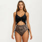 One Piece Swimsuit with Ruffle Trim Front Tie Detail and High Waisted Bottom