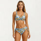 2-Piece Bikini Set with Double Strap Top Side Tie Bottom Floral Print V Neck Adjustable Fit