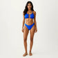 2-Piece Bikini Set with Cutout Scoop Neck Top Adjustable Strap Design High Cut Bottom