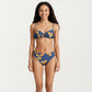 2-Piece Bandeau Bikini Set with Front Twist Detail Adjustable Strap Top Mid Rise Bottom