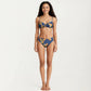 2-Piece Bandeau Bikini Set with Front Twist Detail Adjustable Strap Top Mid Rise Bottom