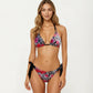 2-Piece Triangle Bikini Set with Halter Tie Top Adjustable String Bottom