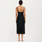Long Slip Sleep Dress Adjustable Strap Midi Nightgown Lightweight Relaxed Fit Sleepwear