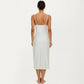 Long Slip Sleep Dress Adjustable Strap Midi Nightgown Lightweight Relaxed Fit Sleepwear