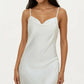 Long Slip Sleep Dress Adjustable Strap Midi Nightgown Lightweight Relaxed Fit Sleepwear