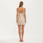Lace Trim Short Sleep Dress Adjustable Strap Nightgown Lightweight Relaxed Fit Sleepwear