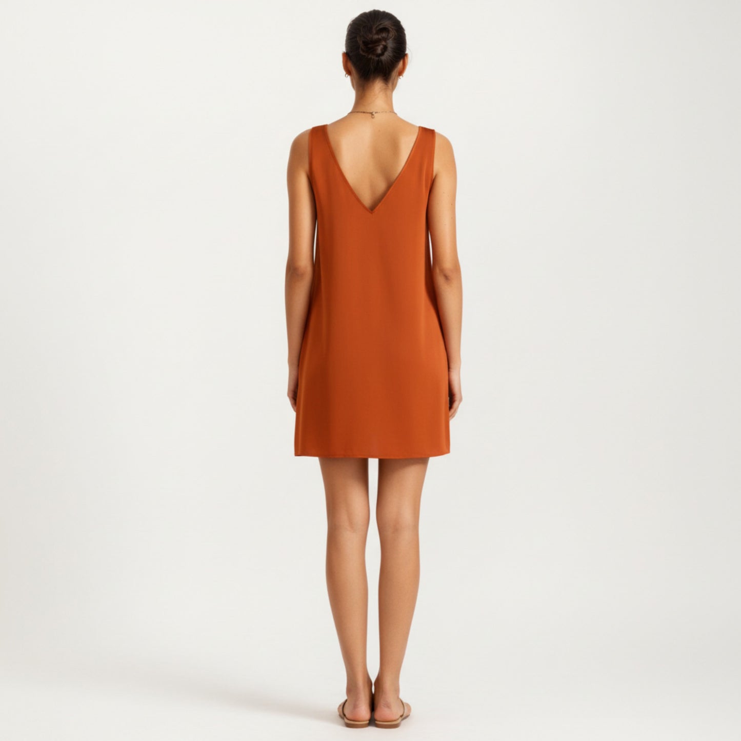 Sleeveless Sleep Dress with Pleated Front Detail Relaxed Fit Lightweight Nightgown