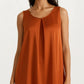 Sleeveless Sleep Dress with Pleated Front Detail Relaxed Fit Lightweight Nightgown