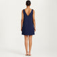 Sleeveless Sleep Dress with Pleated Front Detail Relaxed Fit Lightweight Nightgown