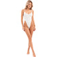 High Cut One Piece Swimsuit with Scoop Neck Design