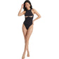 High Neck Cutout One Piece Swimsuit