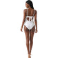 Textured Tie Front One Piece Swimsuit with Open Back