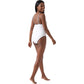Textured Tie Front One Piece Swimsuit with Open Back
