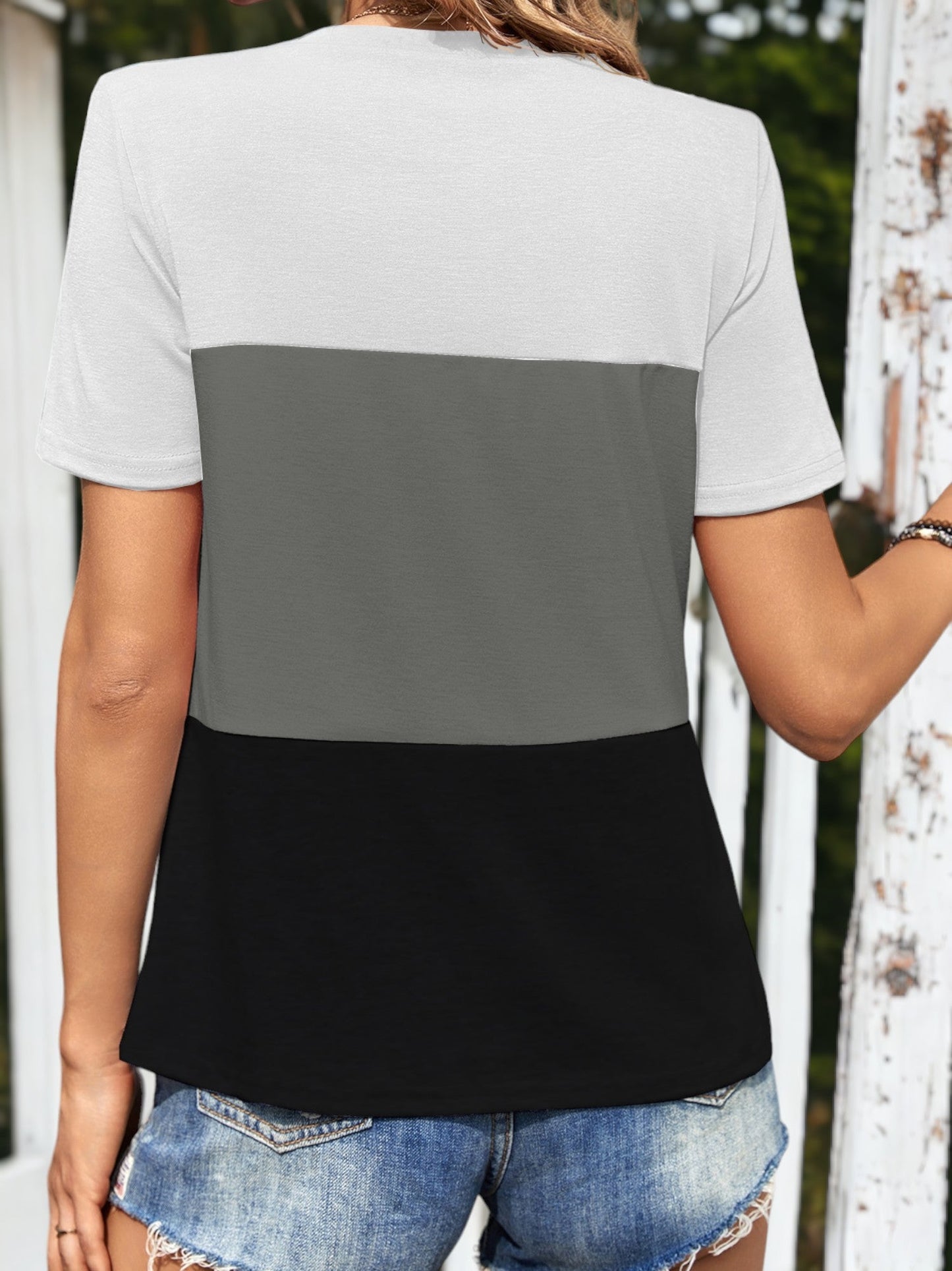Triple Color Block T-Shirt