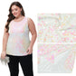 Womens Plus Size Sleeveless Sequin Tops Sparkle Shine Tank Top