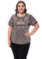 Women's Sequin Tops Plus Size Round Neck Sparkle Glitter Short Sleeve Party Tunic Blouse