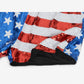 Women's Sequin High-Waisted Shorts with Star and Stripe Pattern