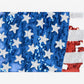 Women's Sequin High-Waisted Shorts with Star and Stripe Pattern