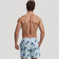 Men's Quick-Dry Swim Trunks with Tropical Palm Tree Print and Elastic Drawstring Waist for Beach and Pool Comfort