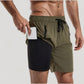 Men's Swim Trunks with Zipper Pockets and Adjustable Drawstring Waistband for Everyday Comfort