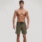 Men's Swim Trunks with Zipper Pockets and Adjustable Drawstring Waistband for Everyday Comfort