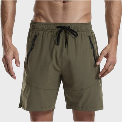 Men's Swim Trunks with Zipper Pockets and Adjustable Drawstring Waistband for Everyday Comfort