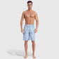 Men's Floral Print Board Shorts with Cargo Pocket and Adjustable Drawstring Waistband