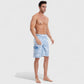 Men's Floral Print Board Shorts with Cargo Pocket and Adjustable Drawstring Waistband