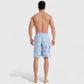 Men's Floral Print Board Shorts with Cargo Pocket and Adjustable Drawstring Waistband