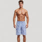 Men's Pineapple Print Swim Trunks with Adjustable Drawstring Waist and Lightweight Quick-Dry Fabric