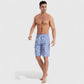 Men's Pineapple Print Swim Shorts with Adjustable Drawstring Waist and Mid-Length Fit