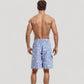 Men's Pineapple Print Swim Trunks with Adjustable Drawstring Waist and Lightweight Quick-Dry Fabric