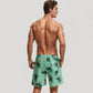 Men's Tropical Toucan Print Swim Trunks with Elastic Drawstring Waist and Quick-Dry Lightweight Fabric