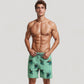 Men's Tropical Toucan Print Swim Trunks with Elastic Drawstring Waist and Quick-Dry Lightweight Fabric