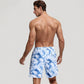 Men's Cloud Wash Swim Trunks with Elastic Drawstring Waist and Lightweight Quick-Dry Fabric