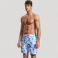 Men's Cloud Wash Swim Trunks with Elastic Drawstring Waist and Lightweight Quick-Dry Fabric