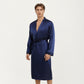 Men's Satin Robe with Classic Shawl Collar and Adjustable Waist Tie