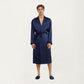 Men's Satin Robe with Classic Shawl Collar and Adjustable Waist Tie