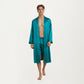 Men's Satin Robe with Classic Shawl Collar and Adjustable Waist Tie