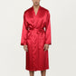 Men's Satin Robe with Waist Tie Belt and Front Pockets