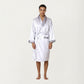 Men's Satin Robe with Shawl Collar Waist Tie and Front Pockets