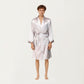 Men's Satin Robe with Shawl Collar Waist Tie and Front Pockets