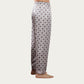 Men's Satin Lounge Pants with Geometric Print and Elastic Waistband